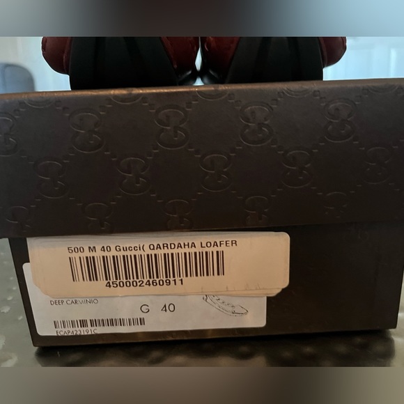 Gucci Qardaha Deep Carminio (Deep Red) Moccasin Loafers Size 40 - Picture 4 of 5